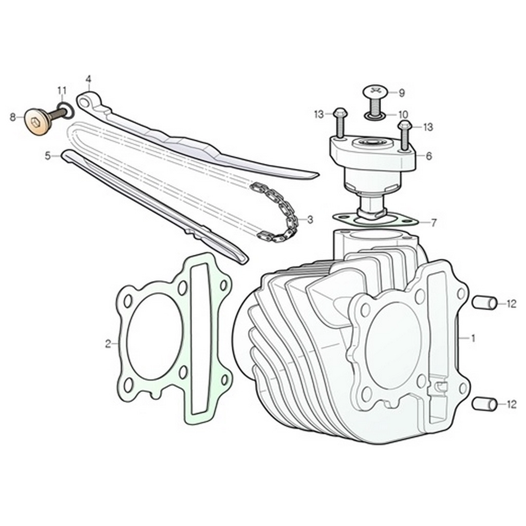 DAELIM YC125 (DL125ARM) SILINDIR CONTASI #DL125-ARM E0502